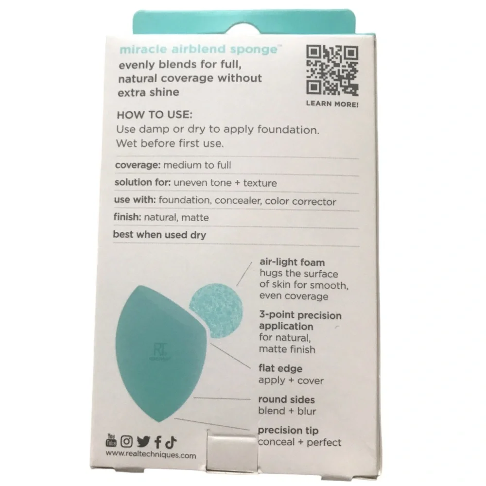 🌻4/$20 Real Techniques Miracle Airblend Sponge New - Picture 2 of 7